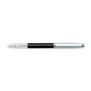 Sheaffer®100 Black and Chrome Fountain Pen With Chrome Trims - Fine