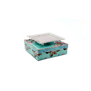 Square Cutwork Silver Platter, Size-Medium