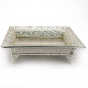 Square Cutwork Silver Tray