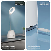 T2C Portable Desk Lamp with 450 Lumens Of Pure LED Power