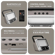 Tellivibe Max - Bluetooth Speaker with Retro Smartphone Holder