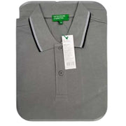 UCB Cotton Polo Neck T-Shirt Black with Tipping