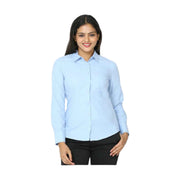 Van Heusen Women's work wear Formal Shirt CVC Blue (Wrinkle Free)