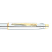 Cross 3302WG Century II Medalist Ballpoint Pen Chrome with Gold Trims