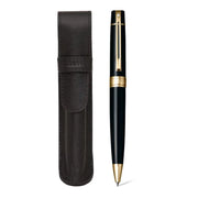 Sheaffer Gift Set Glossy Black 300 9325 Ballpoint Pen With Gold-Tone Trim Pen Pouch