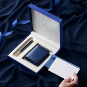 Lapis Bard Gift Set Torque Ballpoint Pen with Ducorium Business Card Holder