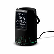 Desk Boss - Dark Edition - Bluetooth Speaker, Phone Holder with Digital Clock