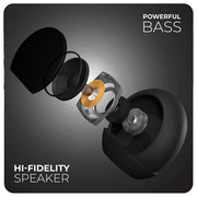 Ellipse - Black- 5W Bluetooth Speaker, Digital Clock with Alarm