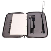 Charcoal Black Leather Finished 8000MAH Power Bank Diary EK10244 (Logo-Glow)