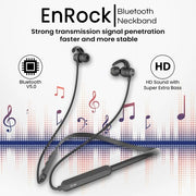 Black EnRock Bluetooth Neckband EVM-NB-023