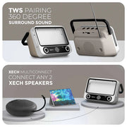 Tellivibe Max - Bluetooth Speaker with Retro Smartphone Holder
