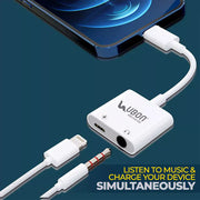 Ubon WR-478, 2-in-1 Connect Master iPhone Charging and Audio Connector